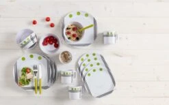 Servizio Di Piatti In Melamina Berger Dots 16 Pezzi Blu