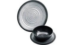 Servizio Di Piatti In Melamina Flamefield Granite Set 12 Pezzi Aqua