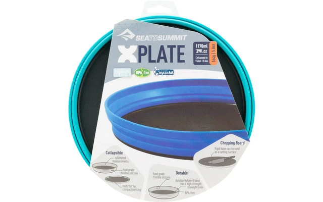 Sea To Summit X-Plate Piatto Fondo Pieghevole 1.170 Ml Grigio Chiaro 6 Sea To Summit X-Plate Piatto Fondo Pieghevole 1.170 Ml Grigio Chiaro - immagine 6
