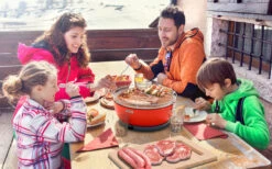 Feuerdesign Vesuvio Griglia A Carbone / Griglia Da Tavolo Rosso Compresi Gli Accessori