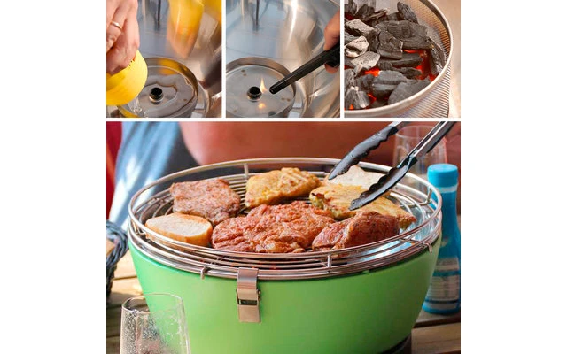 Feuerdesign Vesuvio Griglia A Carbone / Griglia Da Tavolo Rosso Compresi Gli Accessori 3 Feuerdesign Vesuvio Griglia A Carbone / Griglia Da Tavolo Rosso Compresi Gli Accessori - immagine 3