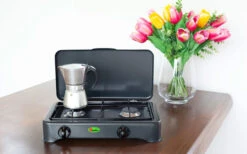 CF Parker Stufa A Gas A 2 Fuochi Senza Fusibile Di Accensione -Forniture Cucina Negozio 397944 2906034