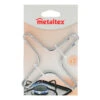 METALTEX - Piano Cottura A Gas Cromato, 2 Pezzi
