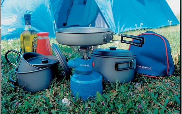 Campingaz Set Di Piatti Da Trekking In Alluminio Anodizzato 8 Pezzi. 1 Campingaz Set Di Piatti Da Trekking In Alluminio Anodizzato 8 Pezzi.