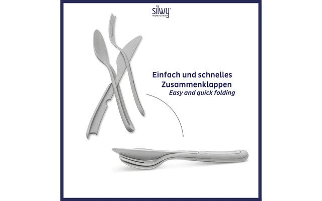 Silwy Tricky Collapsible Cutlery Set 3pcs. 1 Silwy Tricky Collapsible Cutlery Set 3pcs.
