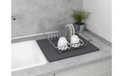 Wenko Stuoia Di Scolo In Microfibra Miko Grigio -Forniture Cucina Negozio 492416 3504791