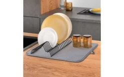 Metaltex Dry-Tex 2-in-1 Drainer Con Tappetino In Microfibra Argento -Forniture Cucina Negozio 497090 3367256 1