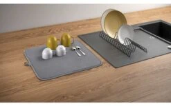 Metaltex Dry-Tex 2-in-1 Drainer Con Tappetino In Microfibra Nero -Forniture Cucina Negozio 497414 3367262