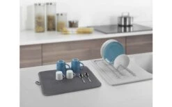 Metaltex Dry-Tex 2-in-1 Drainer Con Tappetino In Microfibra Nero -Forniture Cucina Negozio 497516 3367496