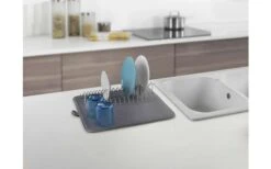 Metaltex Dry-Tex 2-in-1 Drainer Con Tappetino In Microfibra Nero -Forniture Cucina Negozio 497558 3367502