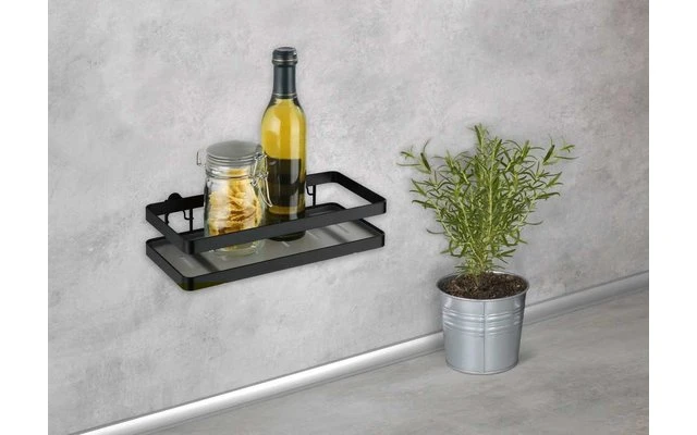 Wenko Universal Shelf Gala Wall Shelf Nero 3 Wenko Universal Shelf Gala Wall Shelf Nero - immagine 3