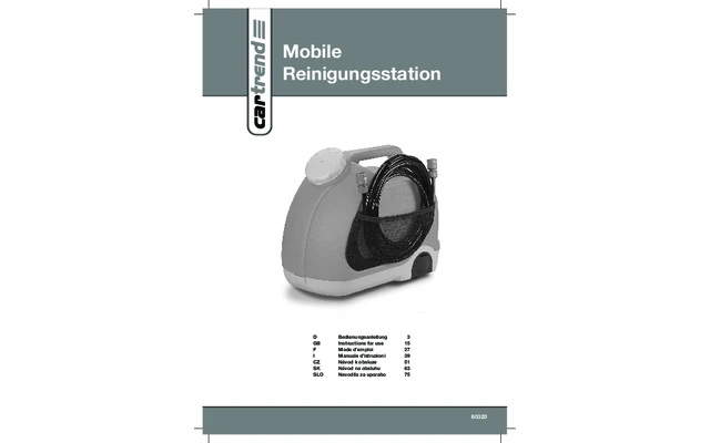Stazione Di Pulizia Mobile Cartrend Acqua Fredda 12 V / 9 Bar 1 Stazione Di Pulizia Mobile Cartrend Acqua Fredda 12 V / 9 Bar