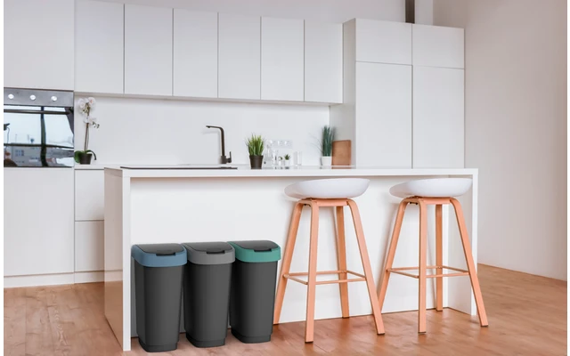 Cestino Rotho Twist Con Coperchio Girevole E Incernierato 25 Litri Verde Vischio 7 Cestino Rotho Twist Con Coperchio Girevole E Incernierato 25 Litri Verde Vischio - immagine 7