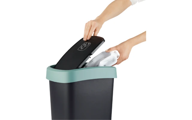 Cestino Rotho Twist Con Coperchio Girevole E Incernierato 25 Litri Verde Vischio 5 Cestino Rotho Twist Con Coperchio Girevole E Incernierato 25 Litri Verde Vischio - immagine 5